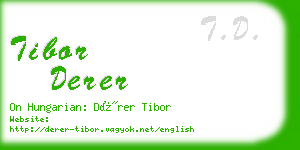 tibor derer business card